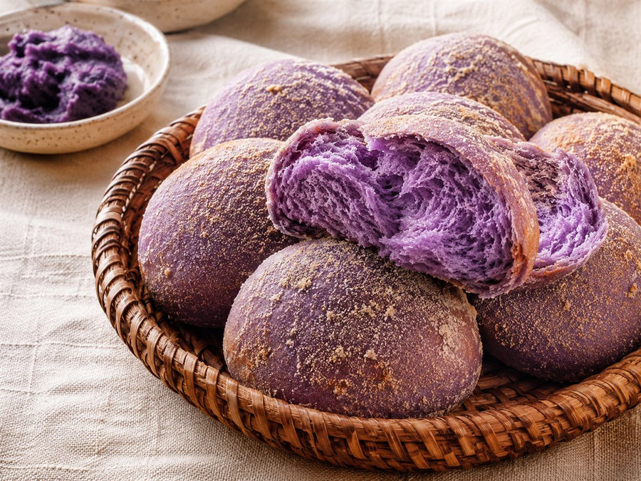 Ube pandesal, pains philippins violets moelleux